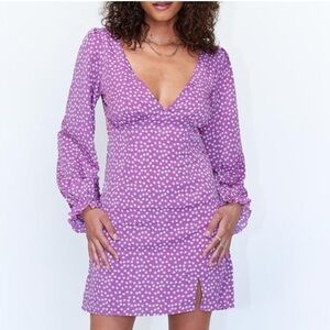 Princess Polly Abbie Mini Dress in Purple Size 6
